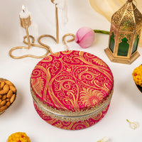 Gulzaar Paisley Brocade Ladoo Box Small - Image 2