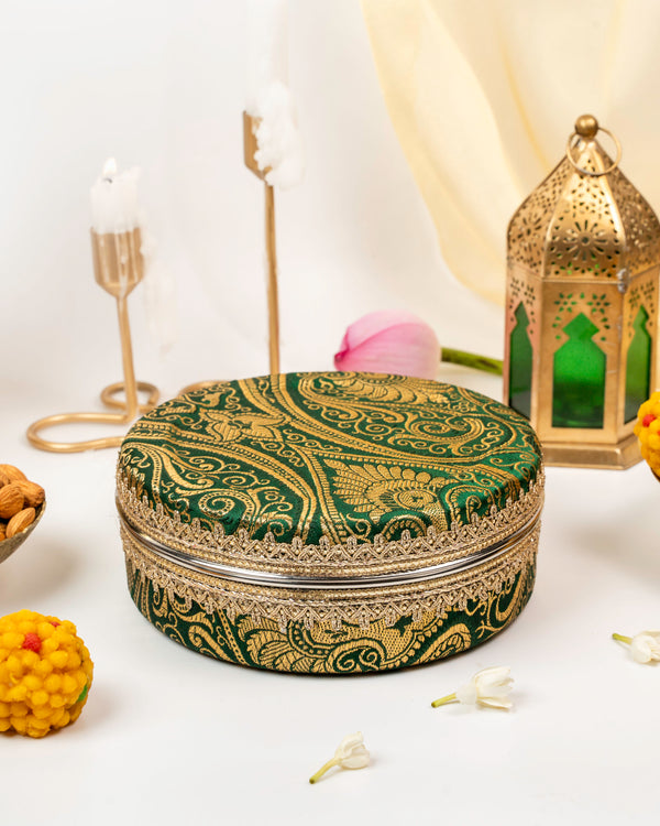 Baagh Brocade Ladoo Box Small image 1