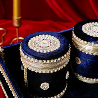 Navy Blue Velvet Gift Set - Image 5