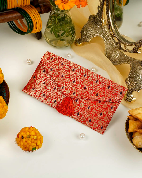 Sindoori Brocade Shagun Envelope image 0
