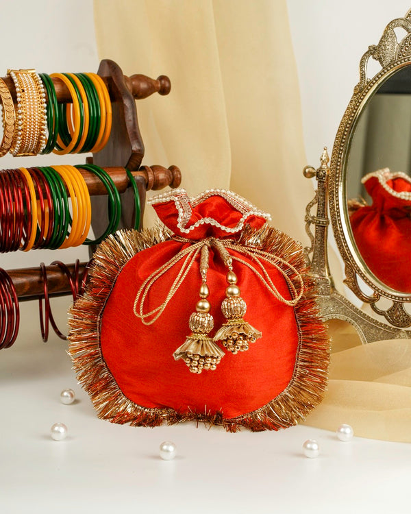 Sunehri Silk Potli image 0