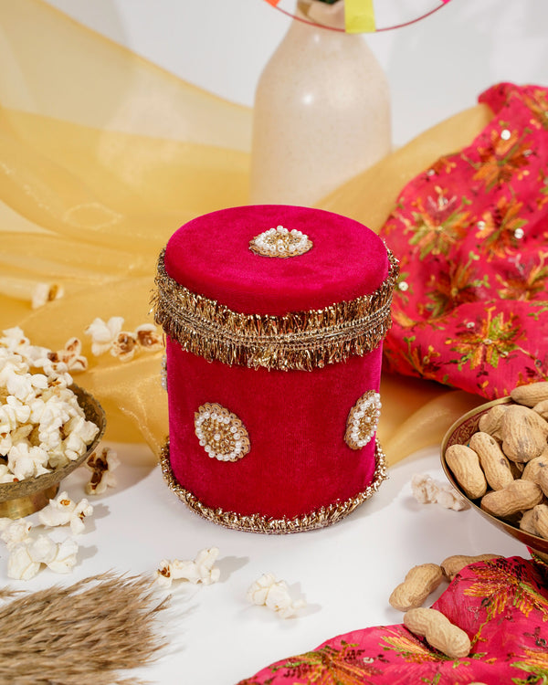 Rani Pink Small Velvet Box image 0