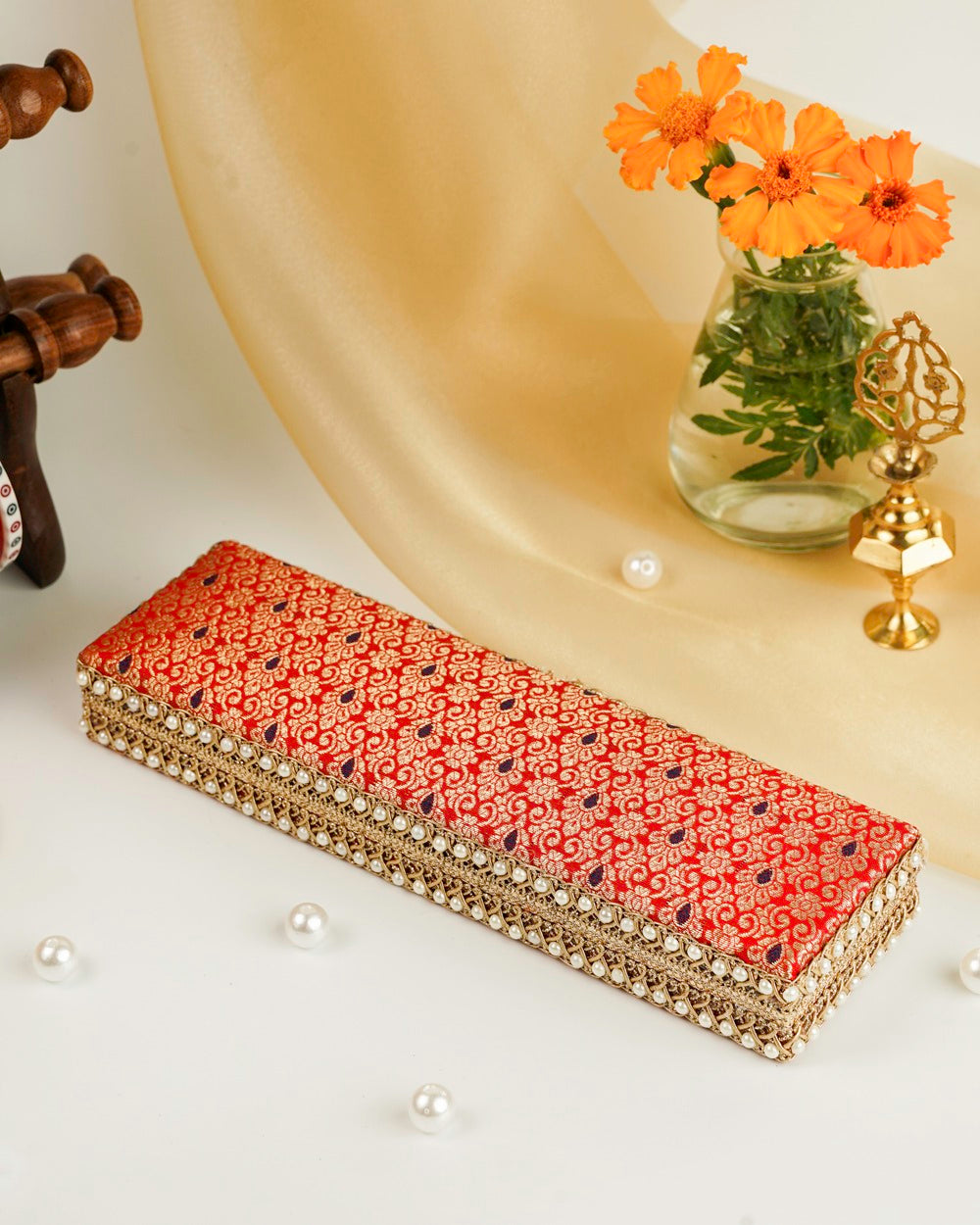 Sindoori Brocade Chain Box image 0