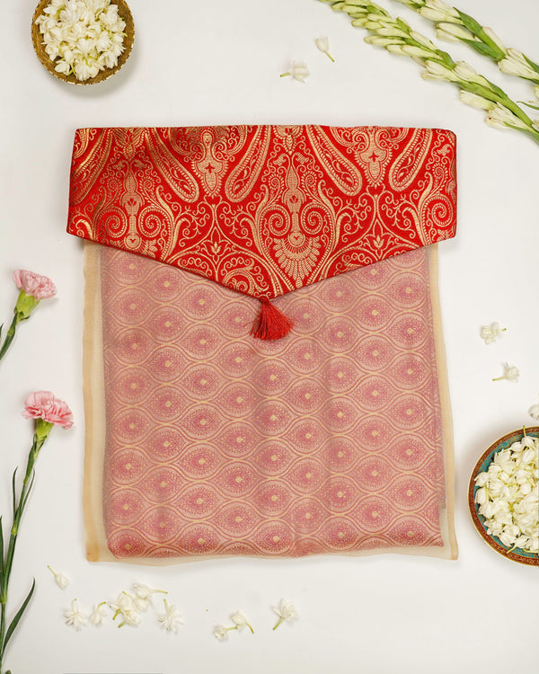 Sindoori Brocade Silk & Organza Trousseau Bag image 1