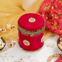 Rani Pink Small Velvet Box - Image 2