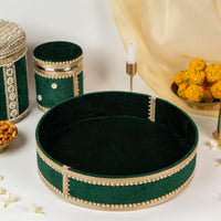 Baagh Round MDF Shagun Tray - Image 3