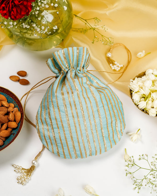 Seher Silk & Gota Work Potli image 0