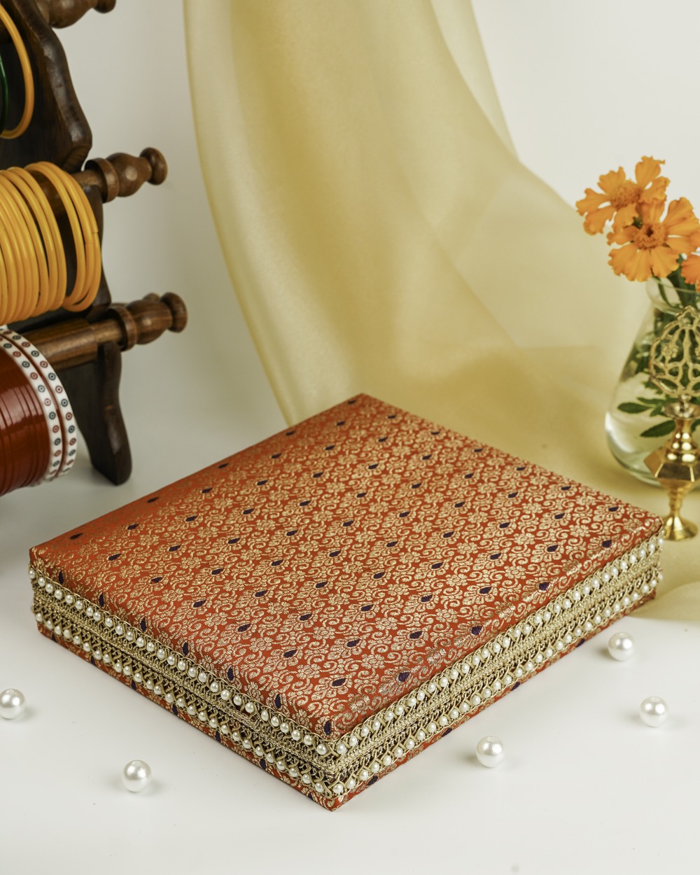 Sindoori Brocade Necklace Box image 0