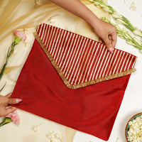 Saaj Silk, Full Gota work with Gold trims, Trousseau Bag - Image 1