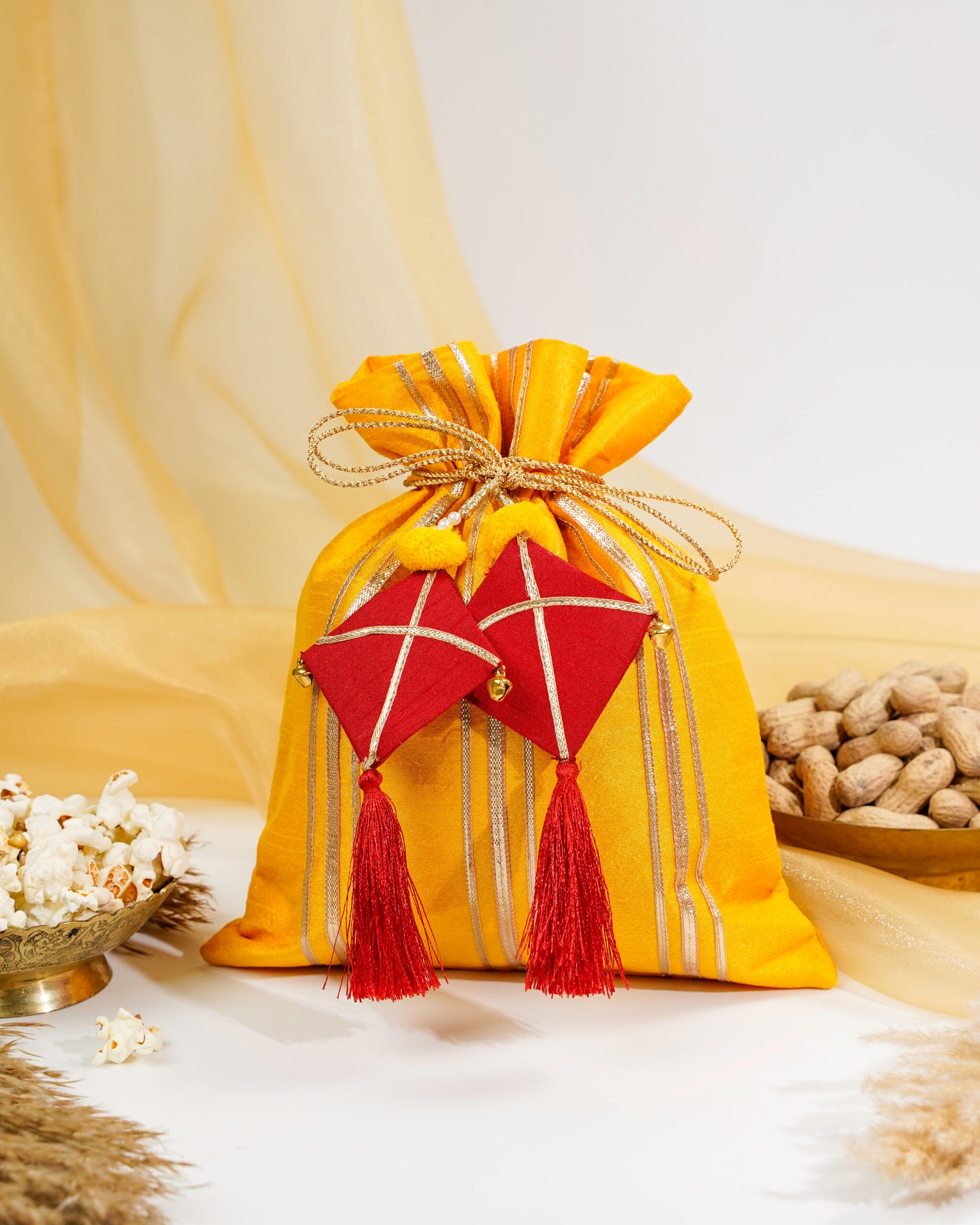 Yellow Gota Potli with Kites