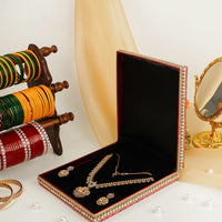 Raani Pink Meenakari Shagun Necklace Box - Image 2