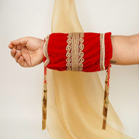 Sindoori Velvet Chura Cover - Small Tassel (Pair of 2) - Image 1