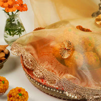 Sunehri Shagun Thaal with Cover - Image 2