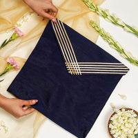 Chandni Silk, Grid Gota work, Trousseau Bag - Image 1