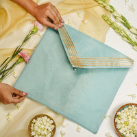 Seher Silk, Grid Gota work Trousseau Bag - Image 3