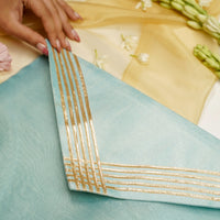 Seher Silk, Grid Gota work Trousseau Bag - Image 4