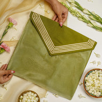 Saawan Silk, V Design Gota work Trousseau Bag - Image 1