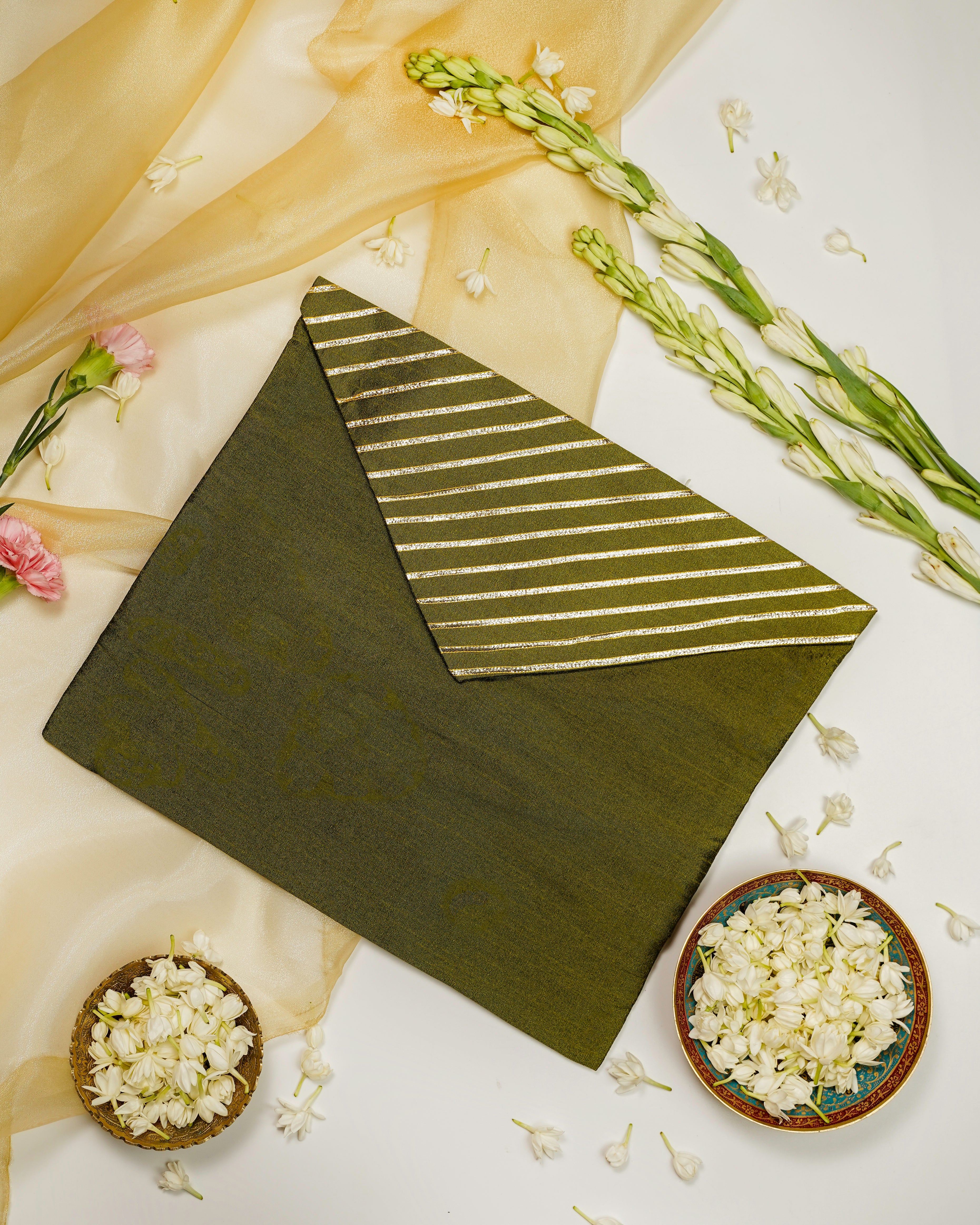 Saawan Silk, Full Gota work, Trousseau Bag