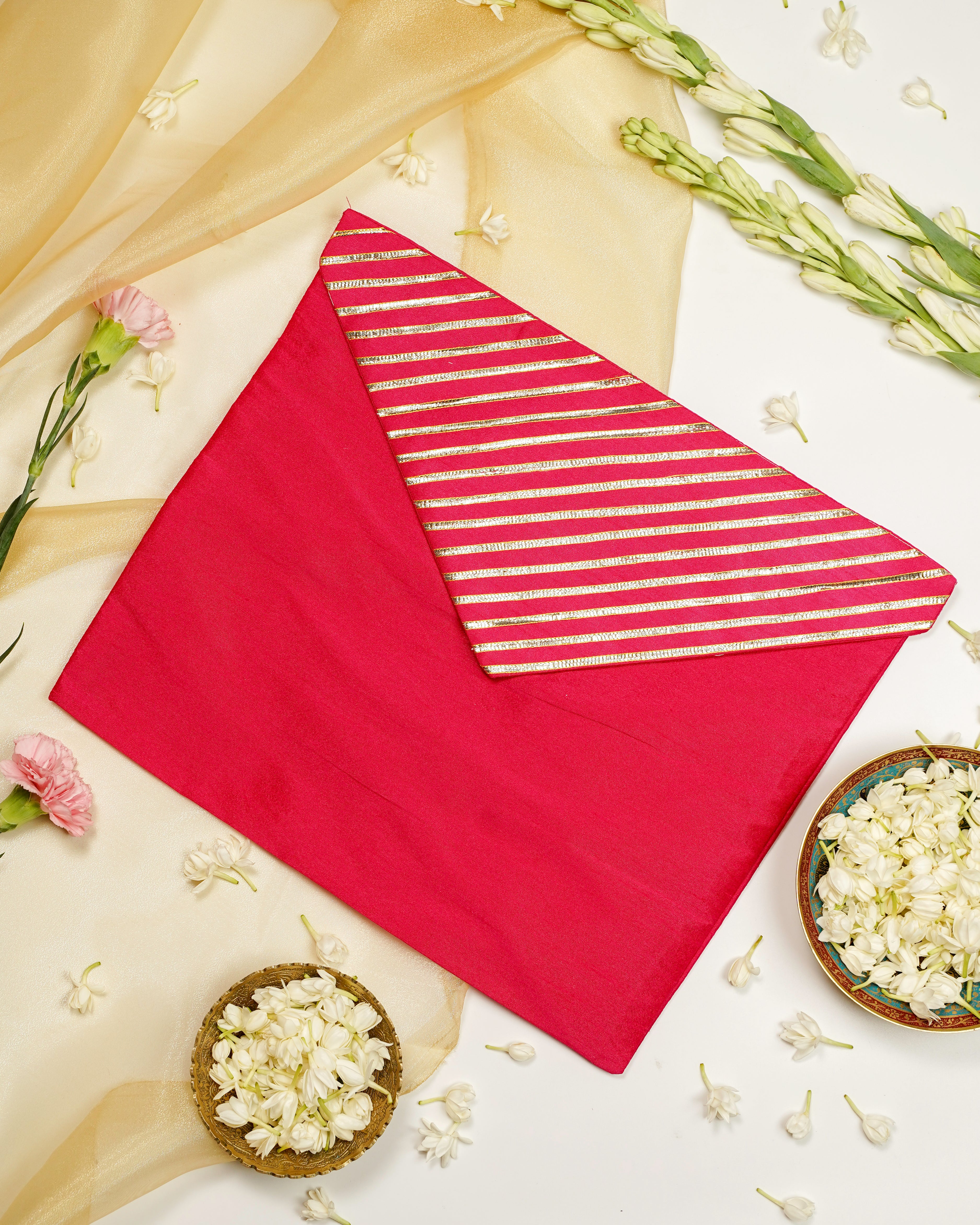 Gulzaar Silk, Full Gota work, Trousseau Bag