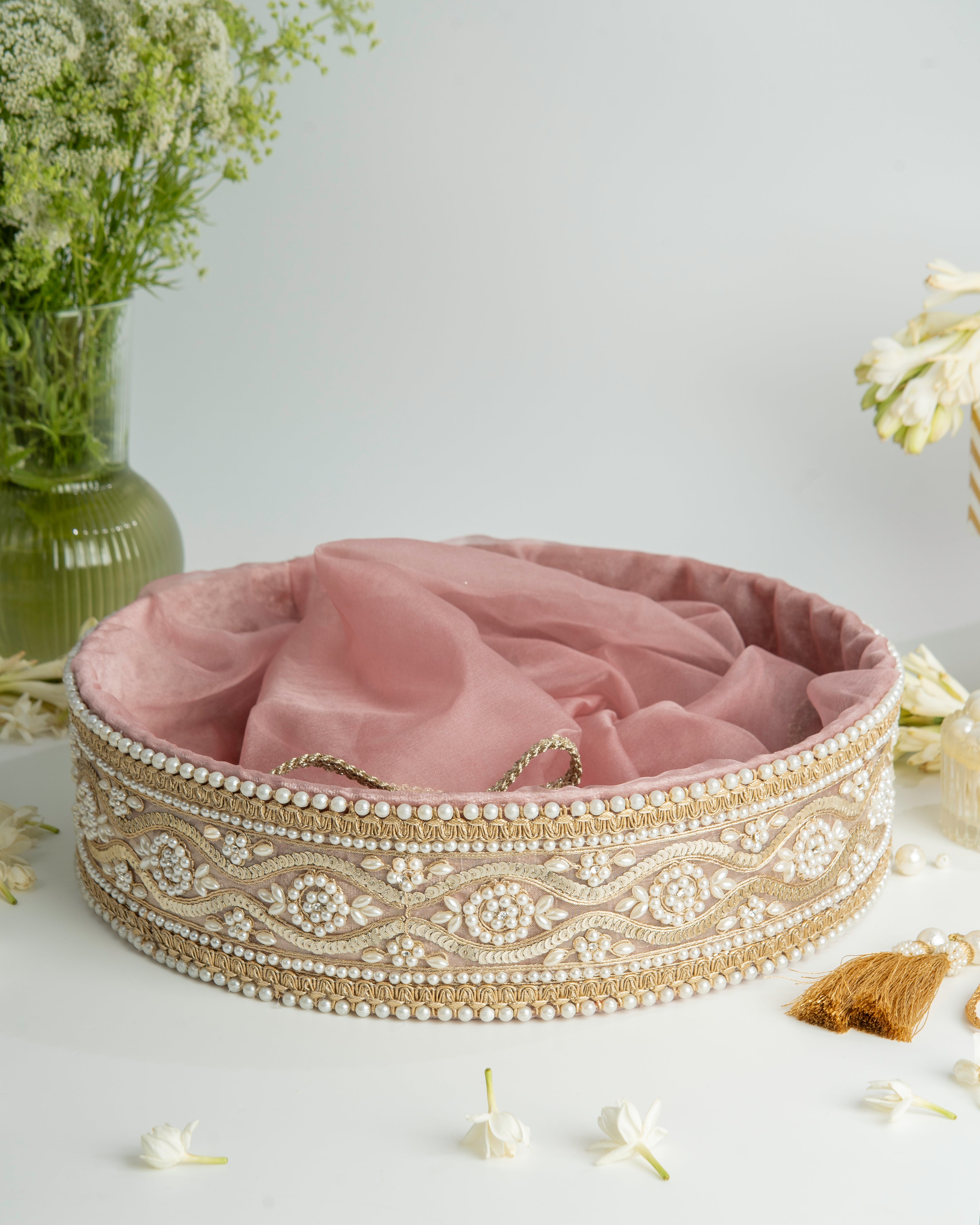 Saanjh Round Tissue Basket