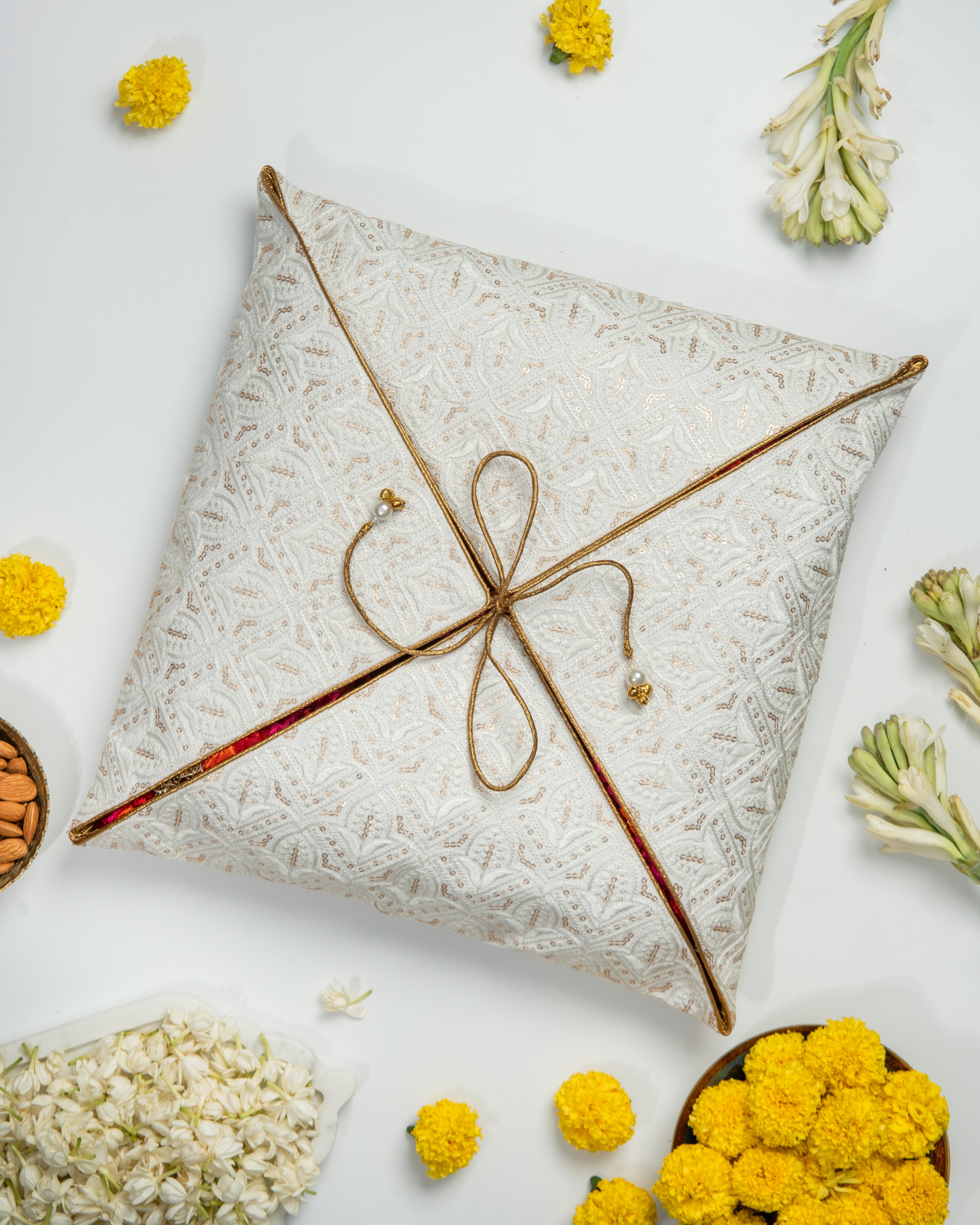 Shama Trousseau Gift Bag | Chikankari & Gold