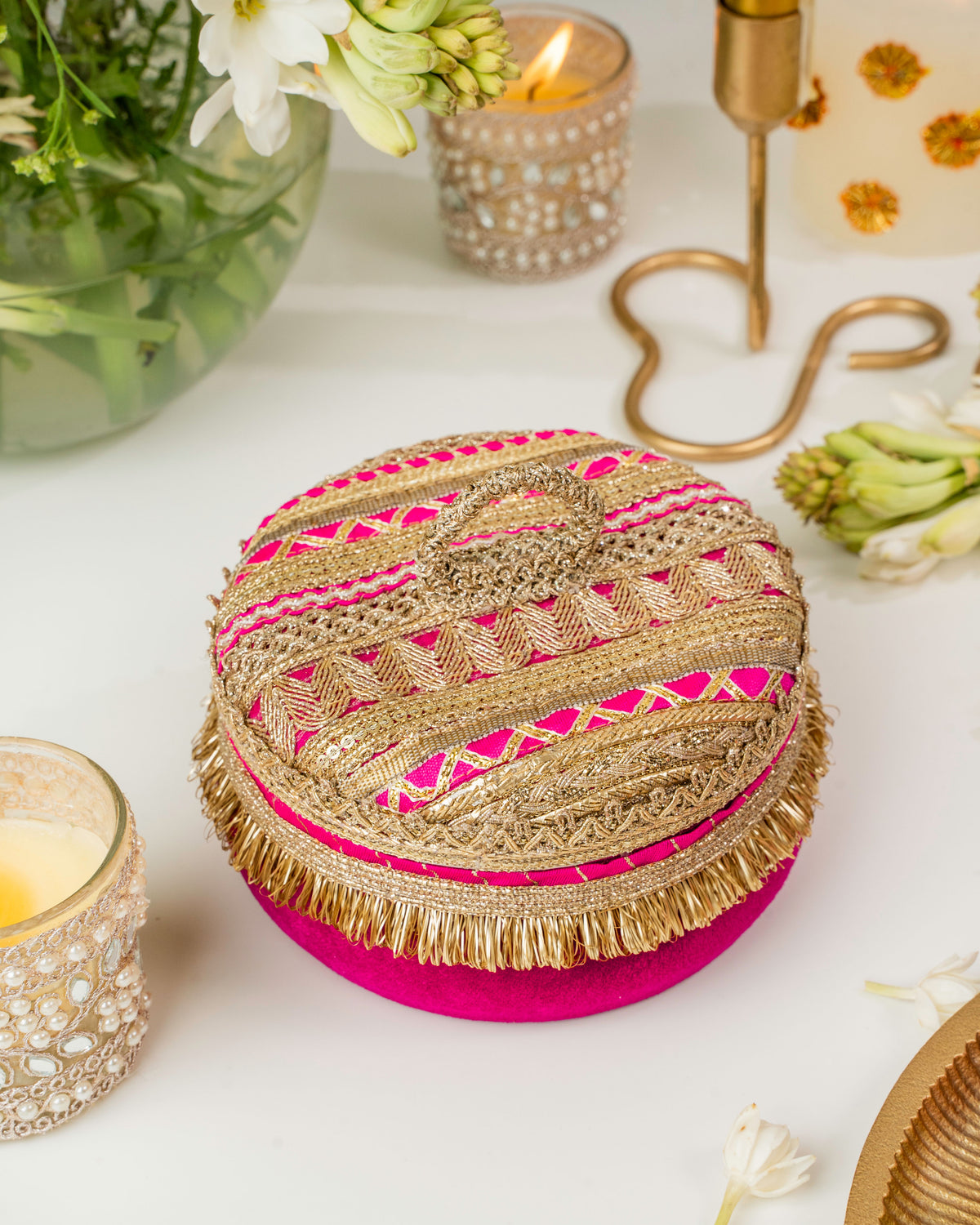 Zareen Magenta Mini Ladoo Box