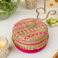Zareen Magenta Mini Ladoo Box - Image 1