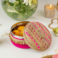 Zareen Magenta Mini Ladoo Box - Image 2