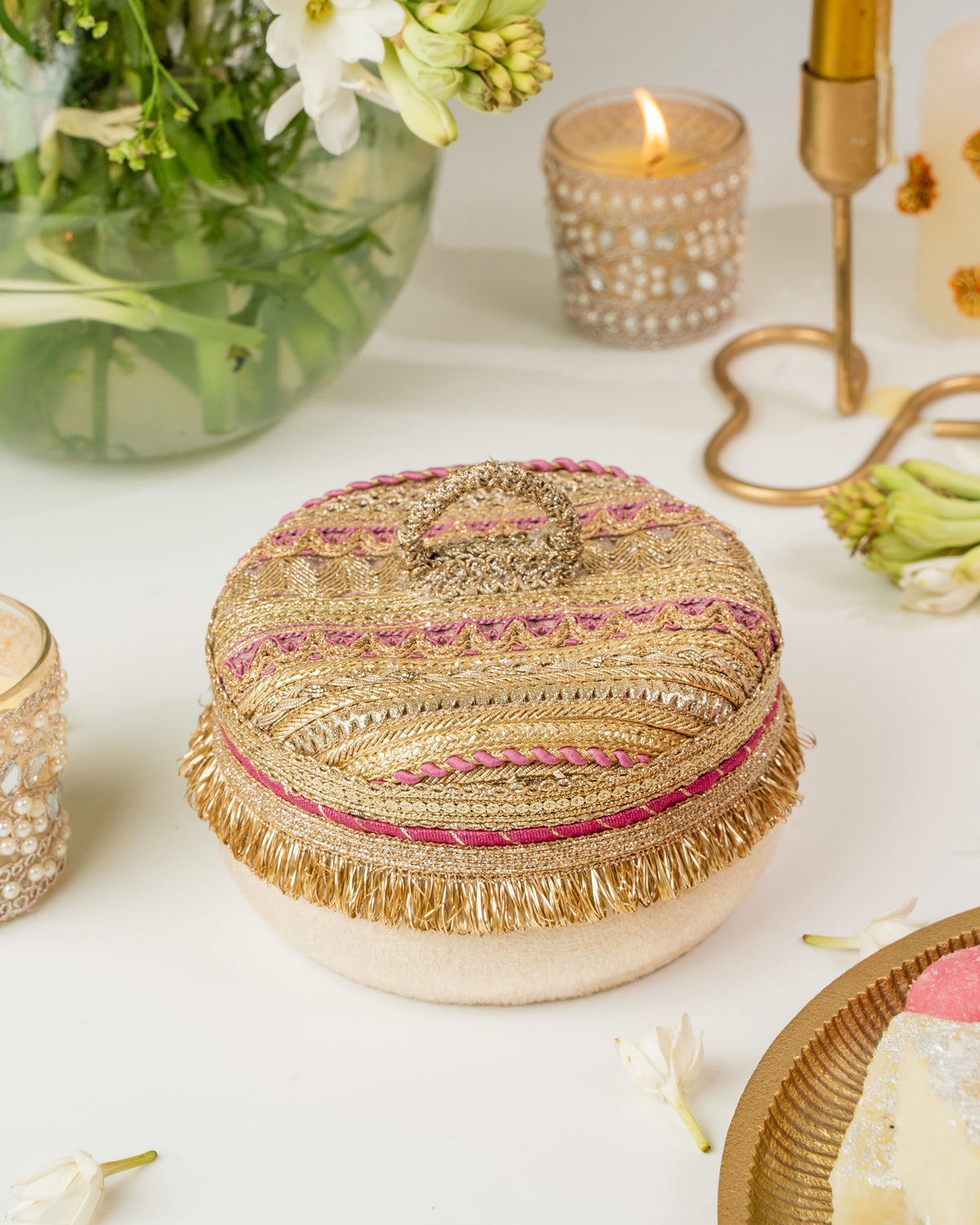 Zareen Pink Mini Ladoo Box