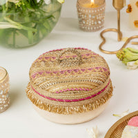 Zareen Pink Mini Ladoo Box - Image 1