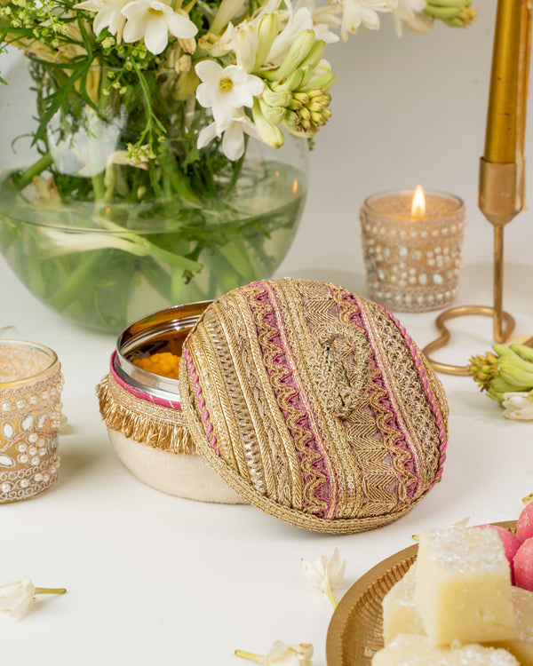 Zareen Pink Mini Ladoo Box