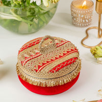 Zareen Red Mini Ladoo Box - Image 1