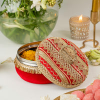 Zareen Red Mini Ladoo Box - Image 2