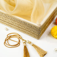 Ivory & Gold Tissue Basket - Image 2