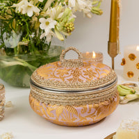Lavender Brocade Ladoo box - Image 2