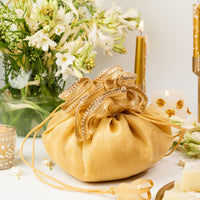 Gold Gota Organza Potli - Image 1