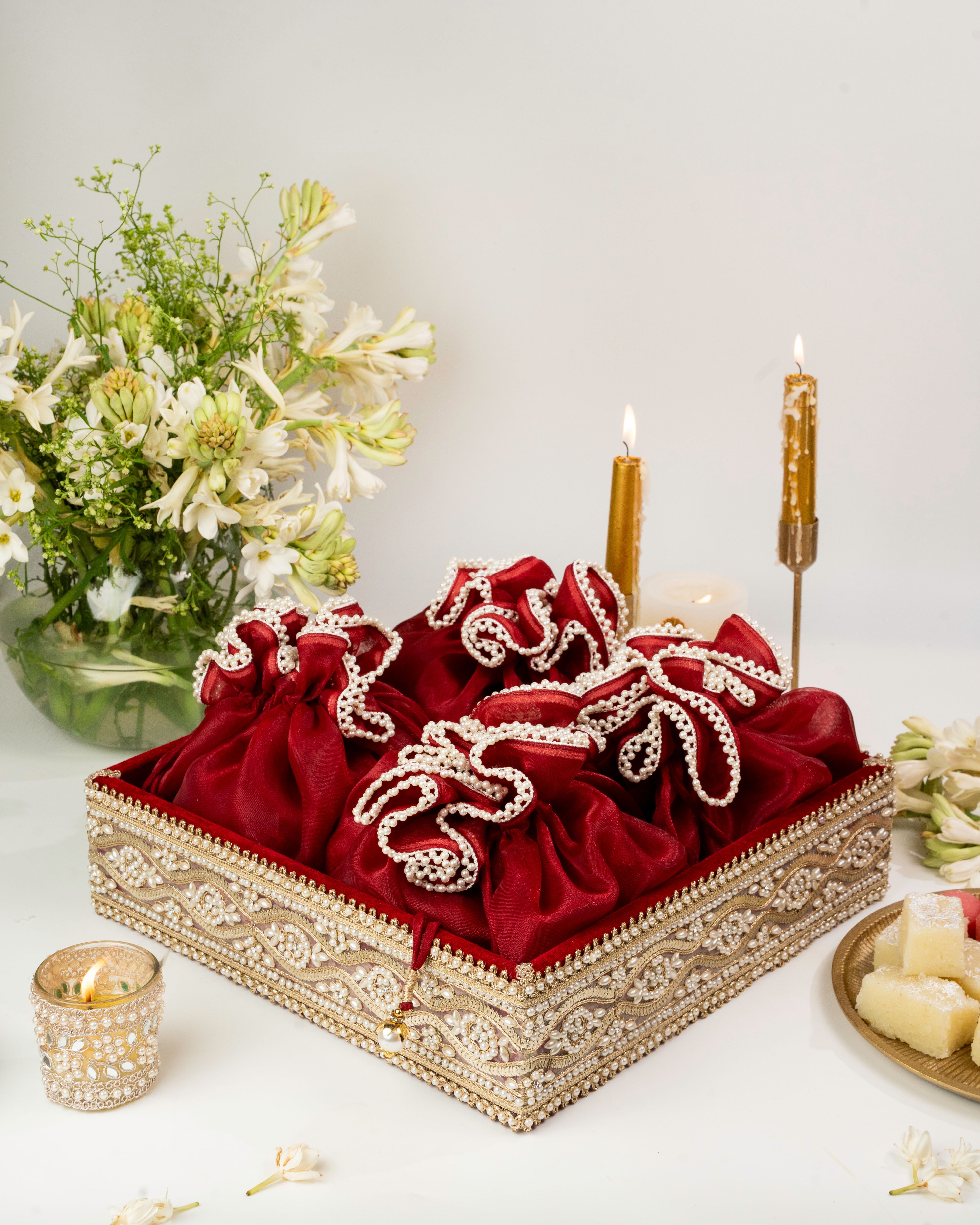 Saanjh Red Potli Gift Set