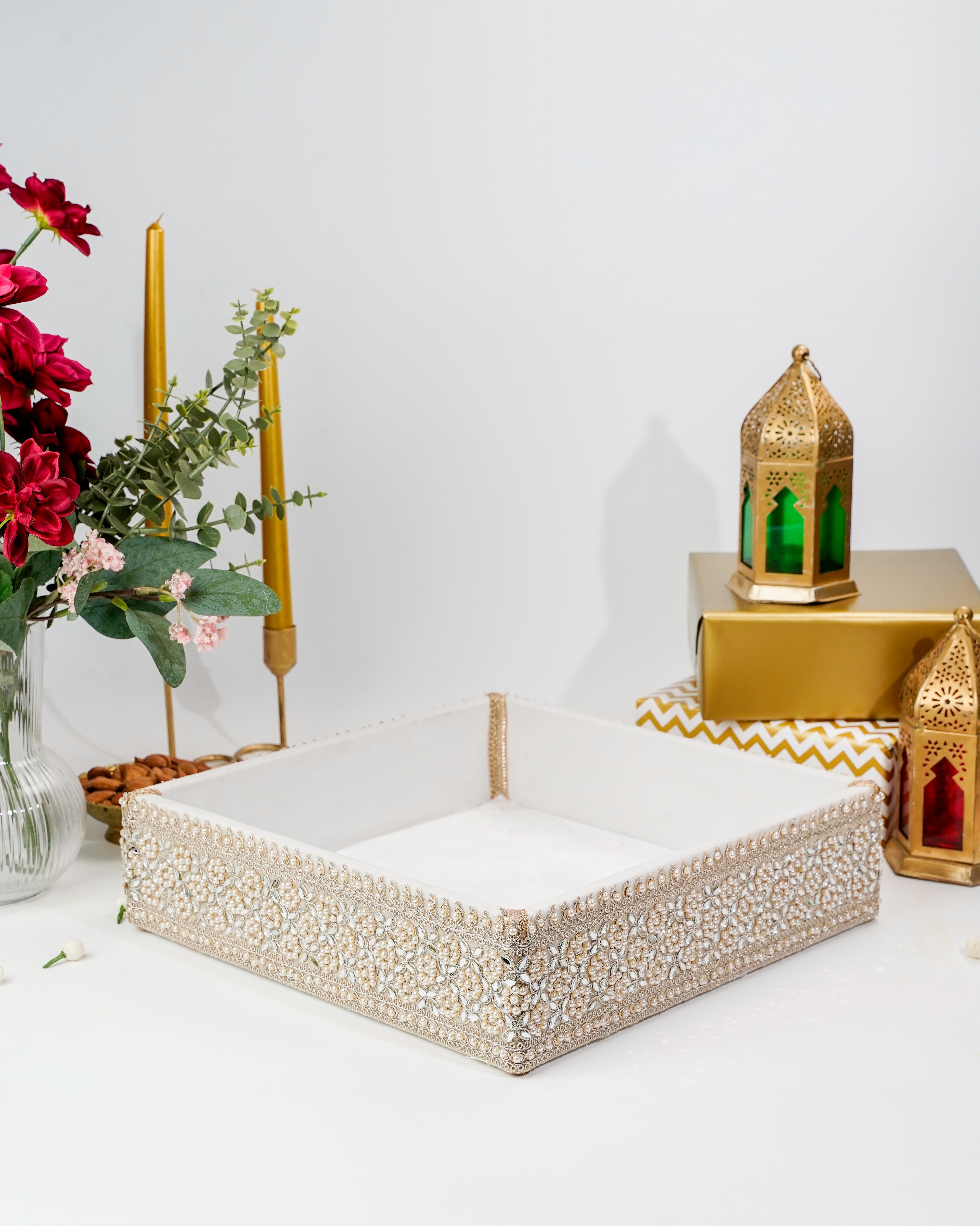 Ivory Mirror Work Tray (Small)