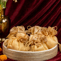 Zareen Ivory & Gold Potli Set - Image 1