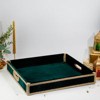 Baagh Velvet Tray with Cover (Large) - Image 4