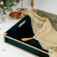 Baagh Velvet Tray with Cover (Large) - Image 3