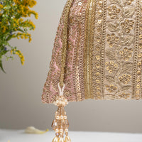 Naaz Pastel Pink & Ivory Potli Bag - Image 2