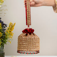 Roop Maroon Potli Bag - Image 1