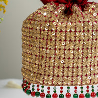 Roop Maroon Potli Bag - Image 2