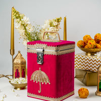 Raani Pink Velvet Bhaaji Box - Image 2