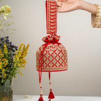 Sada Red Potli Bag - Image 2