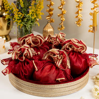 Zareen Maroon Potli Gift Set - Image 1