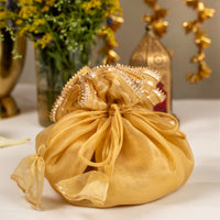 Zareen Ivory & Gold Potli Set - Image 4