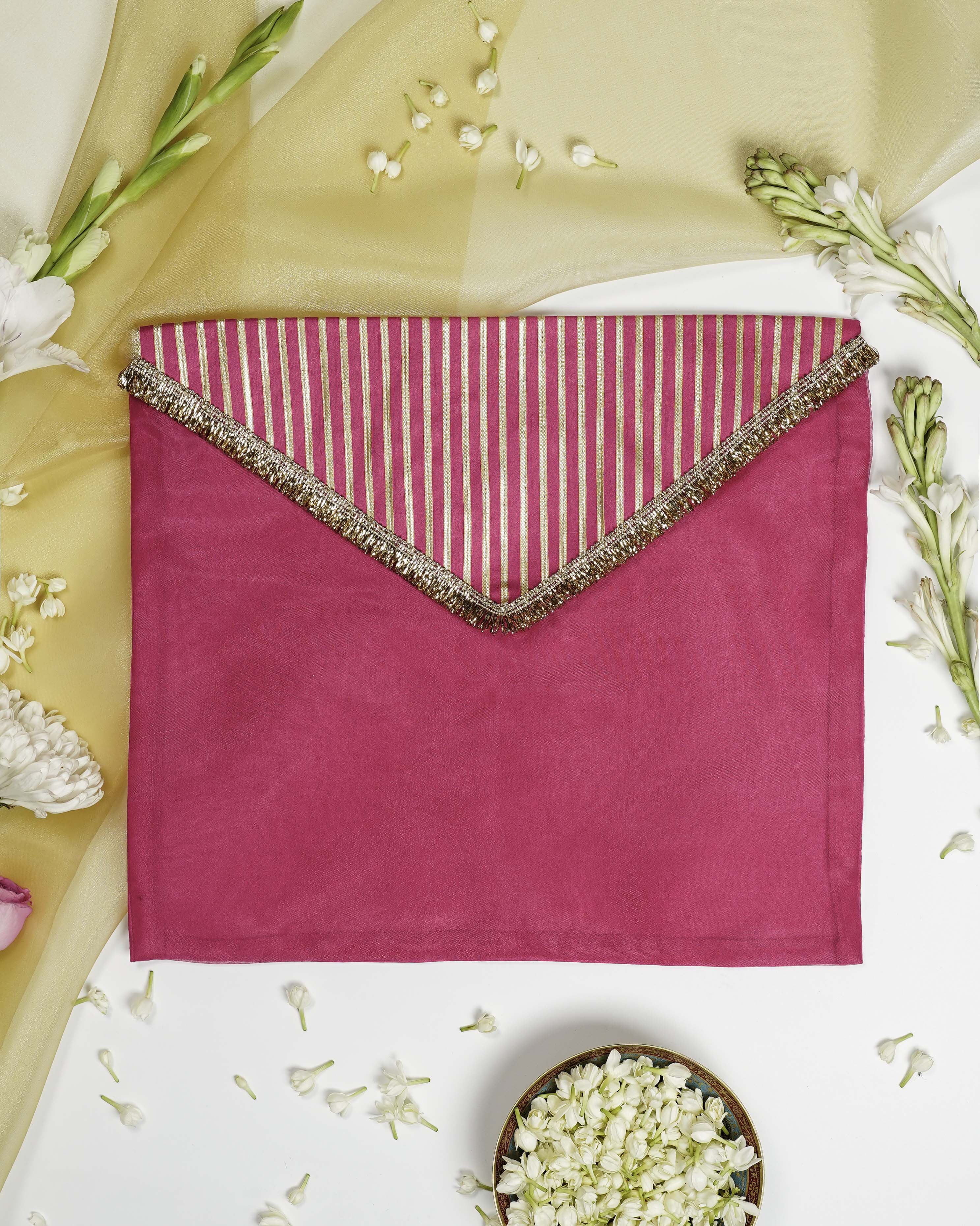 Gulzar Full Gota Work with Gold Trims Trousseau Bag