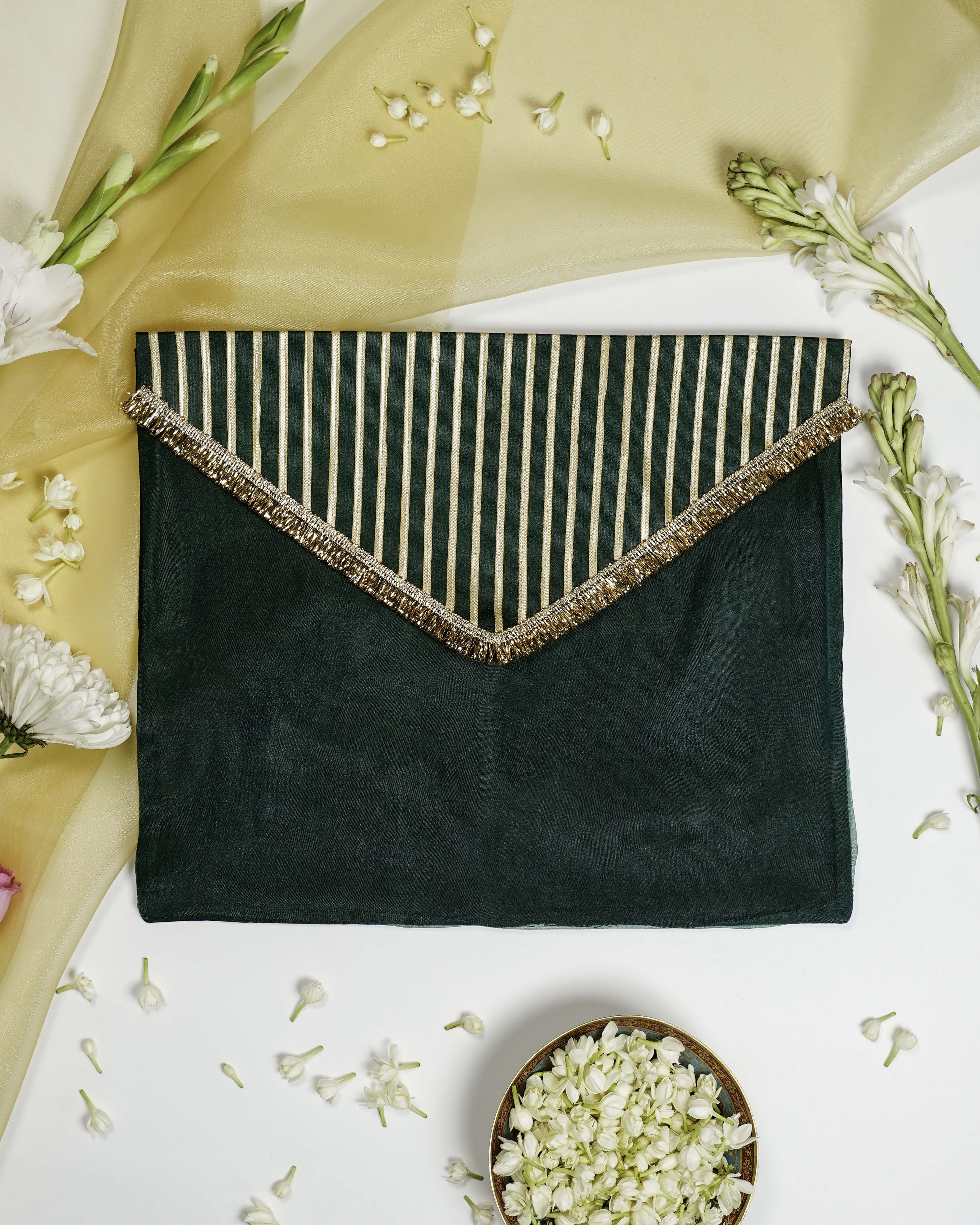 Baagh Full Gota Work with Gold Trims Trousseau Bag